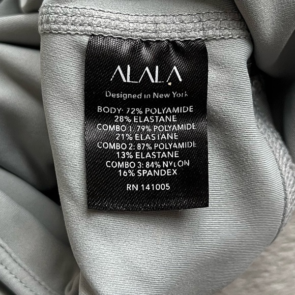 ALALA Love Tight Ballet high waisted Leggings gray Mesh panels Size M - Picture 11 of 12